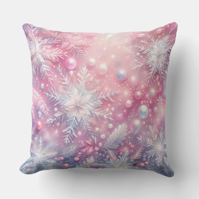 Coussin Elegant Purple Christmas Throw Pillow  (Recto)