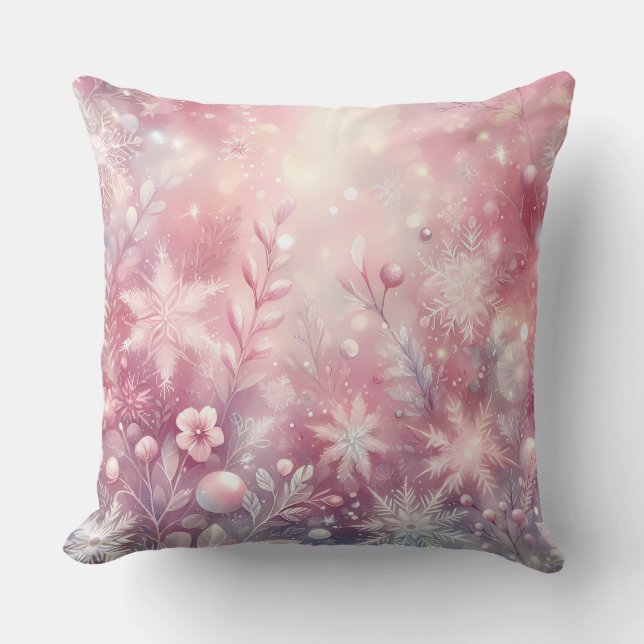 Coussin Elegant Purple Christmas Throw Pillow  (Recto)