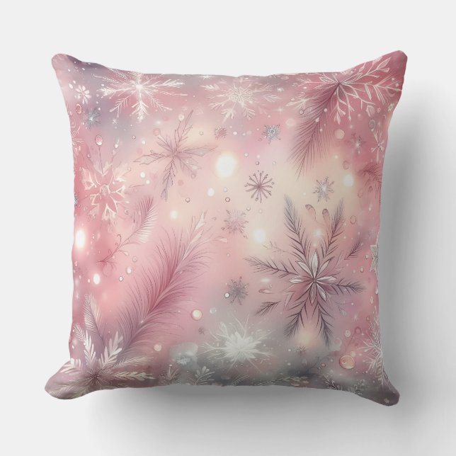 Coussin Elegant Purple Christmas Throw Pillow  (Recto)