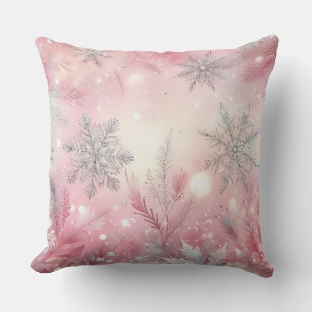 Coussin Elegant Purple Christmas Throw Pillow  (Recto)