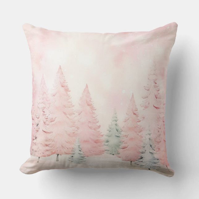 Coussin Elegant Purple Christmas Throw Pillow  (Recto)
