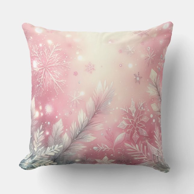 Coussin Elegant Purple Christmas Throw Pillow  (Recto)