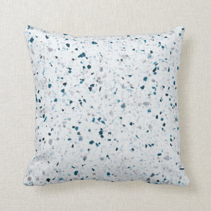 Coussin Élégant rétro gris gris bleu vert Turquoise