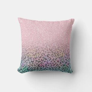 Coussin Élégant Rose Gold Iridescente Parties scintillan