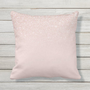 Coussin Elégant Rose Gold Pink Parties scintillant Ombre