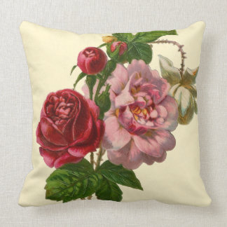 Coussin Élégant Rose victorien