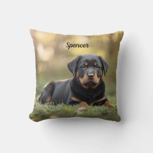 Coussin Elégant Rottweiler Personnalisé