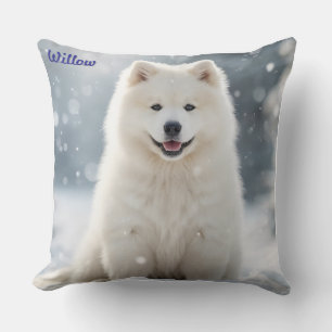 Coussin Elégant Samoyed Personnalisé