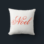 Coussin Elegant Script Noel Pillow<br><div class="desc">Cherry red "Noel" in vintage style font</div>