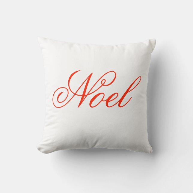 Coussin Elegant Script Noel Pillow (Recto)