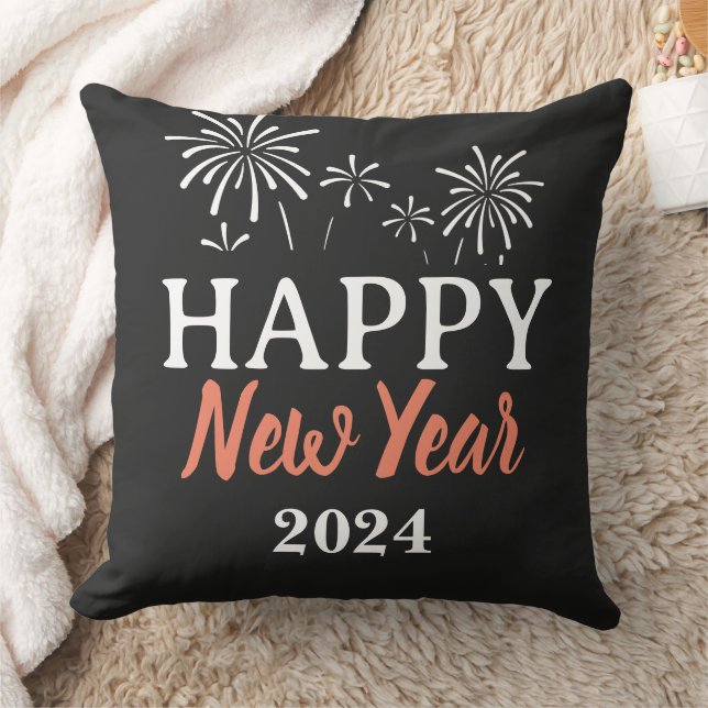 Coussin Élégant Script tendance Bonne année (Couverture)