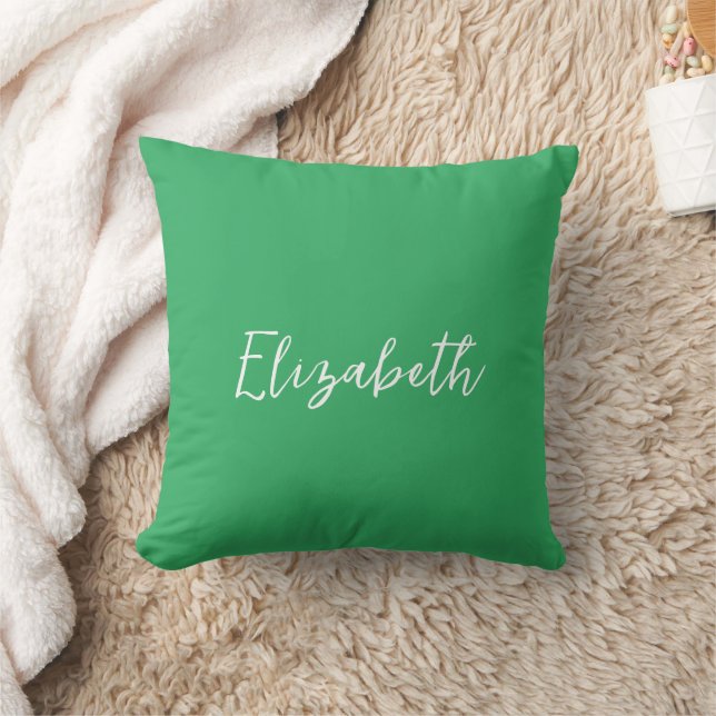 Coussin Elégant Sea Green Remplacez votre propre nom (Couverture)