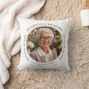 Coussin Élégant Souvenir de Funérailles Mémorial en Mémoir