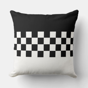 Coussin Élégant Style Noir et Blanc