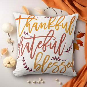 Coussin Elégant Thanksgiving Grateful Blessé