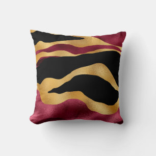 Coussin Élégant Tigre Bourgogne rayures Animal frappant