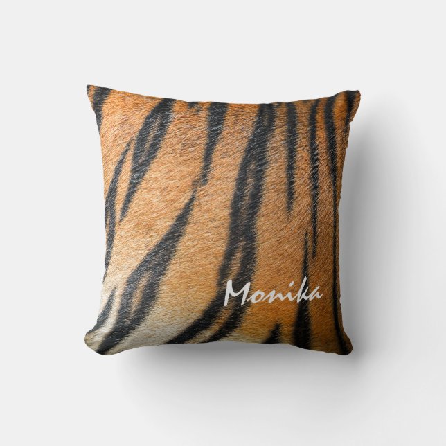 Coussin Élégant Tigre de peau animale Impression personnal (Recto)