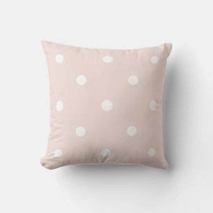 Coussin Elégant Trend Couleur Modèle Beige Blanc Polka Poi