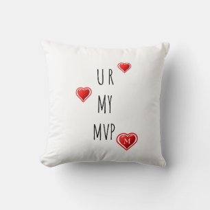 Coussin Élégant U R MY MVP Monogram Valentine