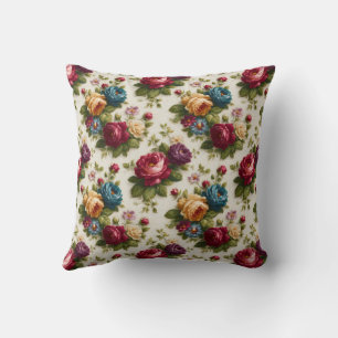 Coussin Élégant Vintage Élégant Romantique Floral Chic