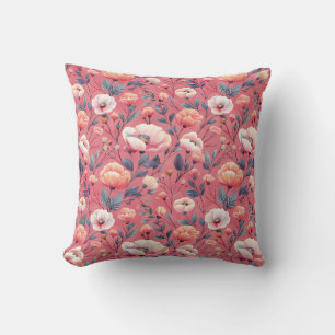 Coussin Élégant Vintage Élégant Romantique Floral Chic