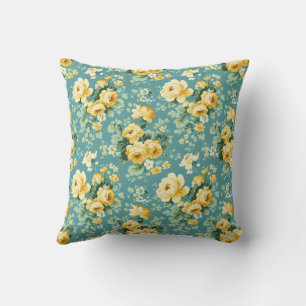 Coussin Élégant Vintage Élégant Romantique Floral Chic
