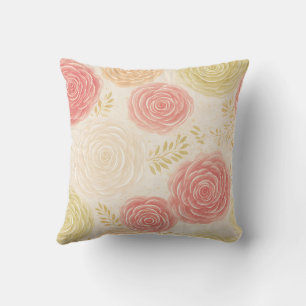 Coussin Élégant Vintage Élégant Romantique Floral Chic
