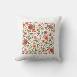 Coussin Elegant Vintage Floral Garden Pattern