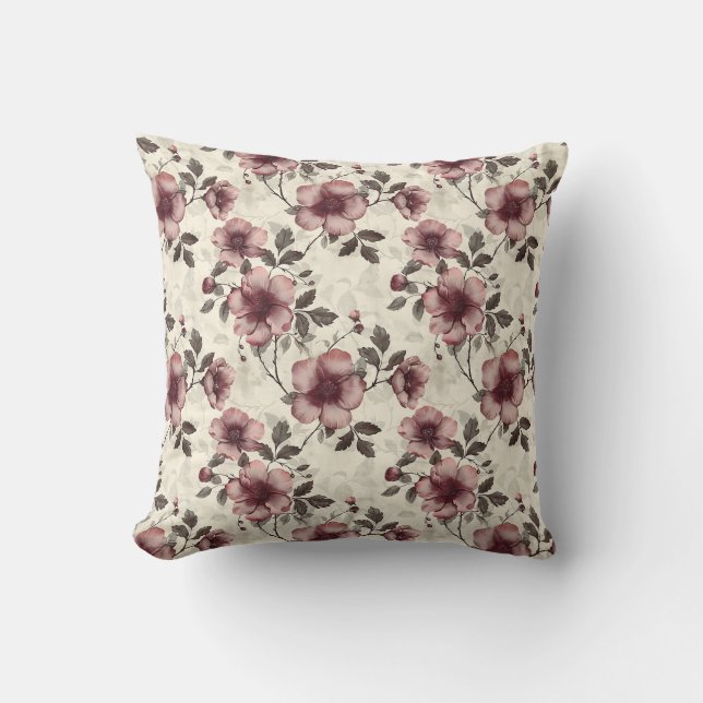 Coussin Élégant Vintage stylé romantique floral chic (Recto)