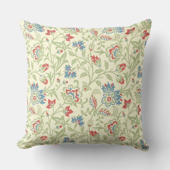 Coussin Élégant William Morris Renaissance Floral (Recto)
