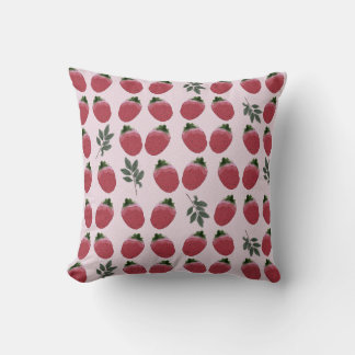 Coussin Elégante aquarelle Accent fraise