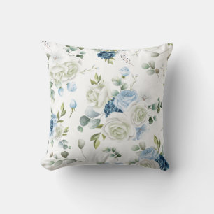 Coussin Elégante aquarelle motif décorative fleurie