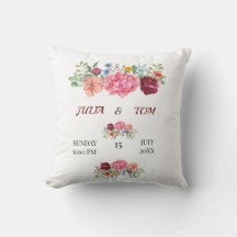 Élégante Bourgogne et flore rose