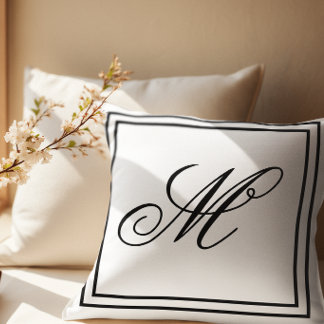 Coussin Élégante couverture blanche personnalisée avec mon