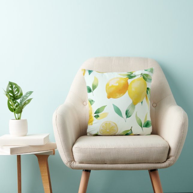 Coussin Élégante douche de mariée florale méditerranéenne  (Chaise)