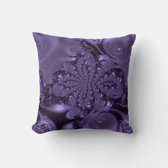 Coussin Élégante étincelle Royale Purple Liquide (Recto)