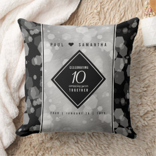Coussin Élégante fête du 10e anniversaire du Mariage de Ti