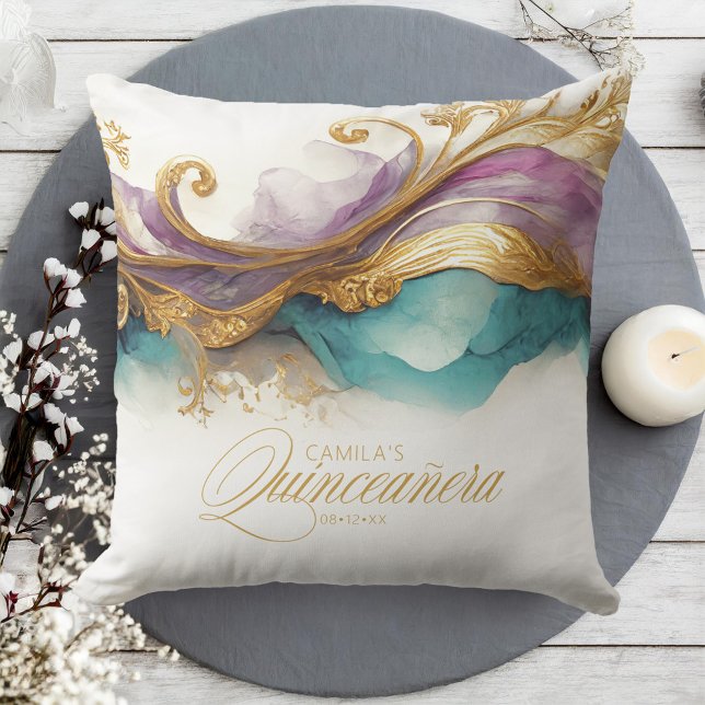 Coussin Élégante Fiesta Quinceanera ID1029 (Créateur téléchargé)
