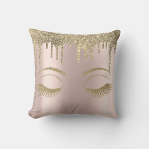 Coussin Élégante Glitterie Or Lashes, Drivers Rose Gold