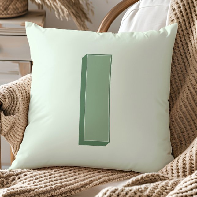 Coussin Élégante lettre I monogramme personnalisé initiale (Créateur téléchargé)