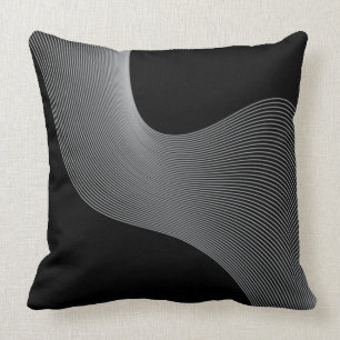 Coussin Élégante, moderne, futuriste abstraction des vague