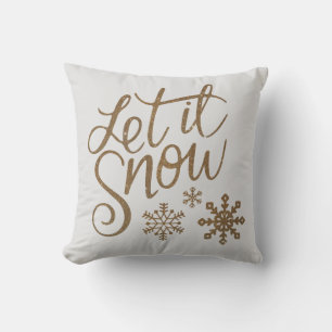 Coussin Elégante Parties scintillant Or Laisser Il Neige S