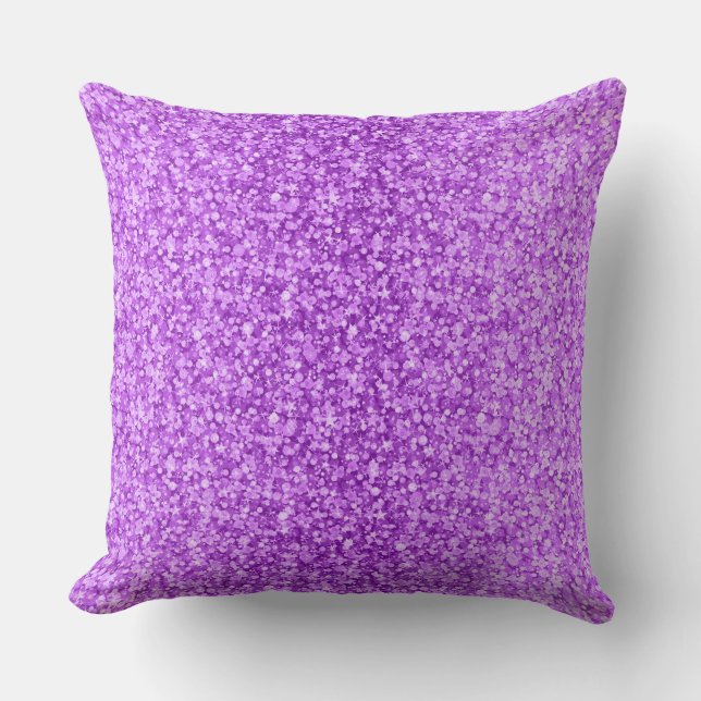 Coussin Élégante Parties scintillant Violette Rétro Et Éti (Recto)