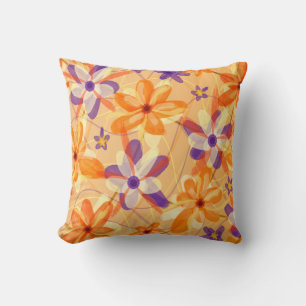 Coussin Elégante Peach Plum Pastel Floral
