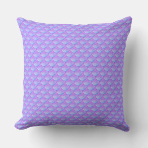 Coussin Élégante Sirène Bleue & Violette Moderne