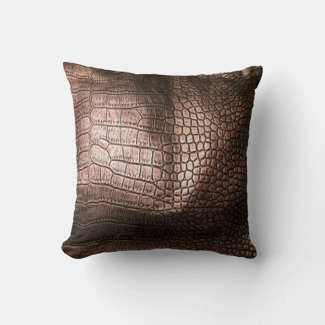 Coussin Elégante texture en cuir du soir. (Recto)