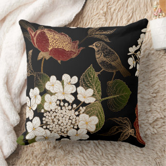 Coussin Élégantes floraisons florales inspirées de la chin
