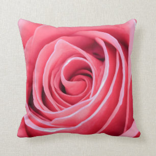 Coussin Élégants pétales floraux roses  Lancer l'oreill