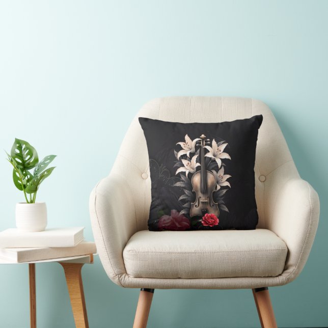 Coussin Élégie pour une chanson déchue – Violon gothique r (Chaise)