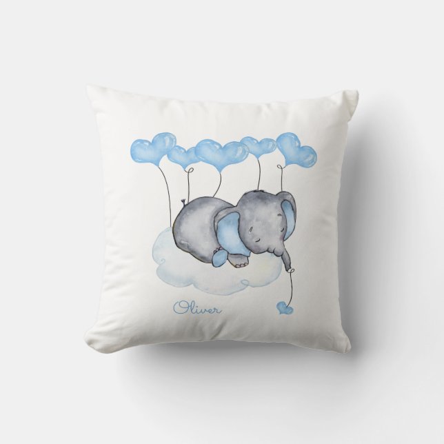 Coussin Élément sur Nuage - Garderie pour bébé garçon Gris (Recto)